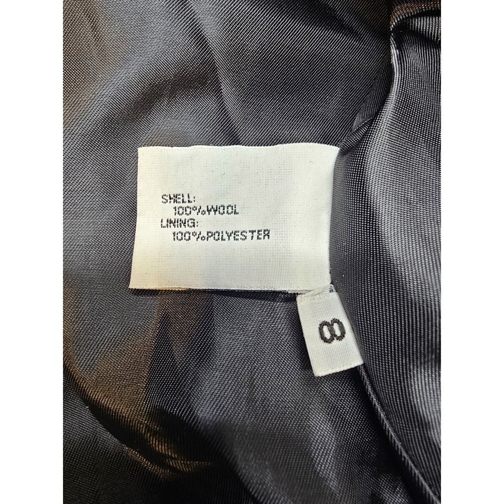 Forrani Forecaster Women's 100% Pure Wool Double Breasted Pea Coat Size 8 Black - Picture 3 of 10
